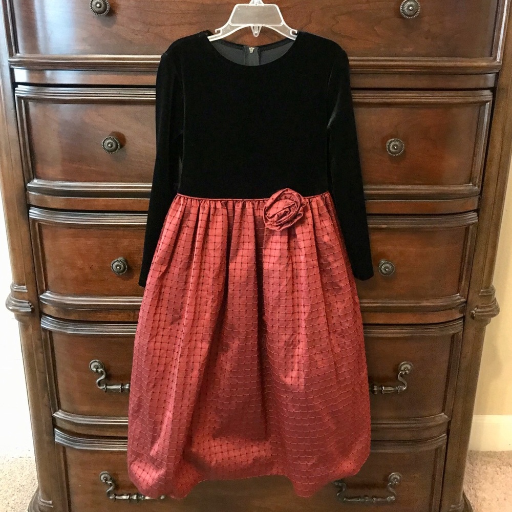Holiday Girls Velvet Top Dress, size 8